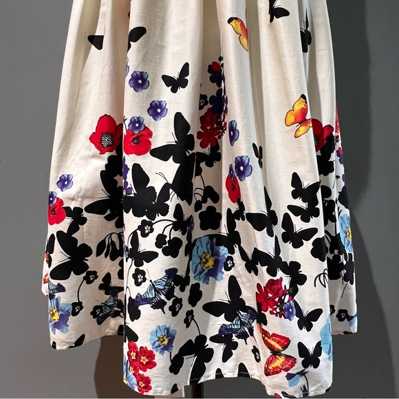 NWT Belle Poque Boutique Beautiful A-Line Dress in Colorful Butterfly Print Sz S - Picture 13 of 16